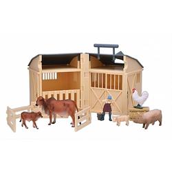 Foto van Collecta speelset paardenstal met dieren en accessoires 8-delig