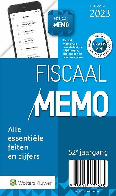 Foto van Fiscaal memo januari 2023 - paperback (9789013170665)