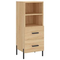 Foto van Vidaxl dressoir 34,5x34x90 cm bewerkt hout sonoma eiken