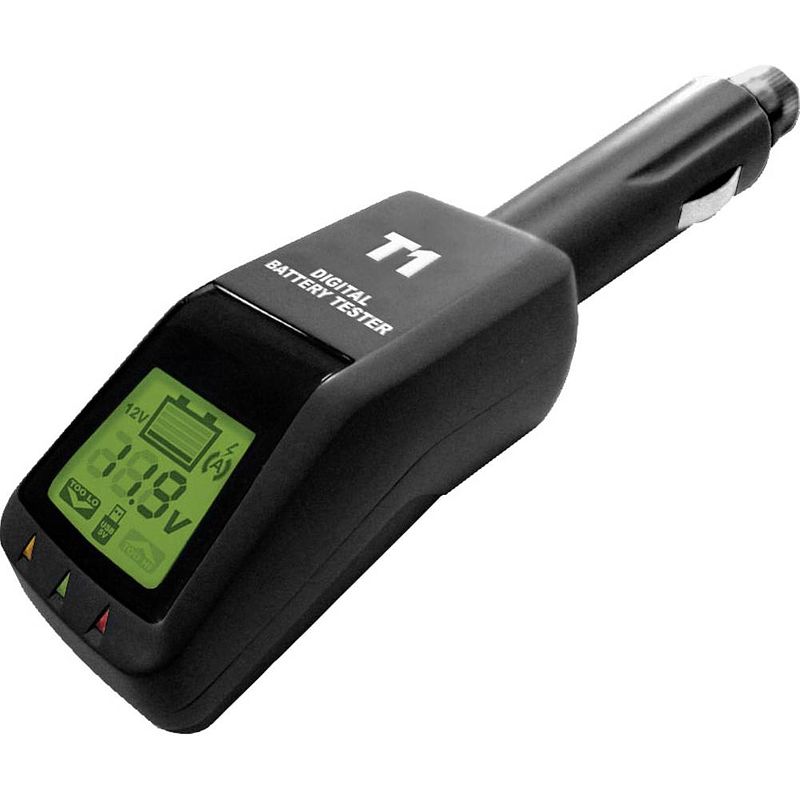 Foto van Helvi t1 accubewaker, accutester accutest, usb-aansluiting 90 mm x 55 mm x 30 mm