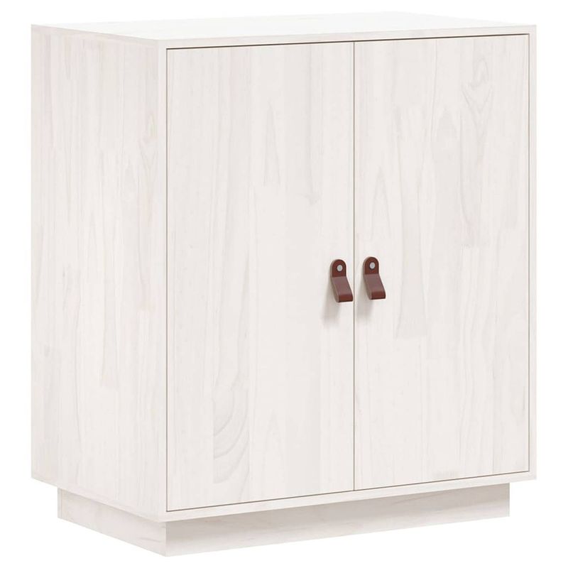 Foto van Vidaxl dressoir 65,5x40x75 cm massief grenenhout wit