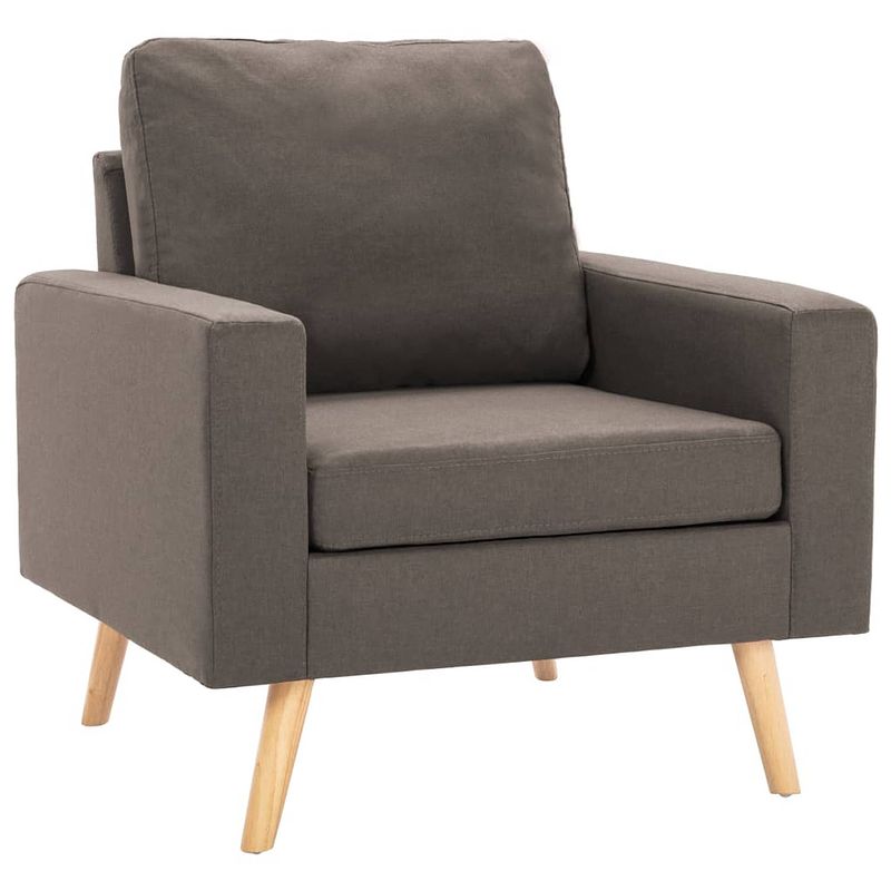 Foto van The living store fauteuil - zitmeubel - 77 x 71 x 80 cm - taupe