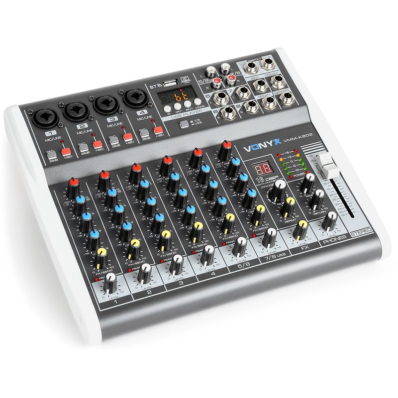 Foto van Vonyx vmm-k802 8-kanaals mixer met usb-interface