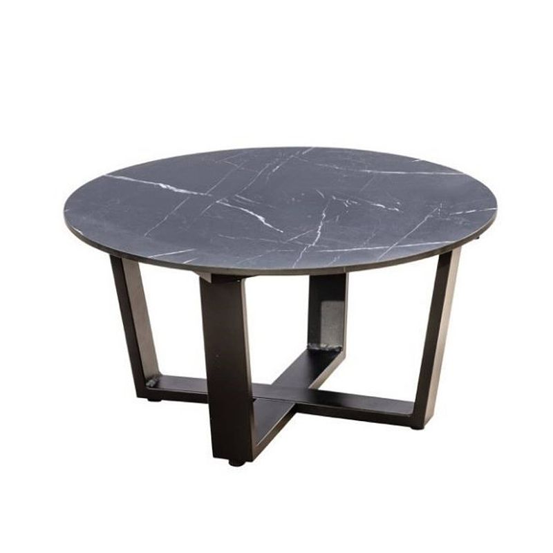 Foto van Yoi - teeburu coffee table 60x31cm. alu black/slate