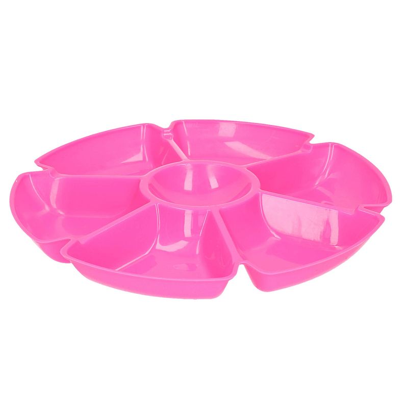 Foto van Excellent houseware hapjes/chips serveerschaal fuchsia 29 cm - serveerschalen