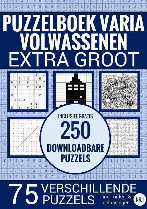 Foto van Puzzelboek varia voor ouderen, slechtzienden, senioren, opa en oma - extra groot, type xl/xxl - puzzelboeken & meer - paperback (9789464652253)