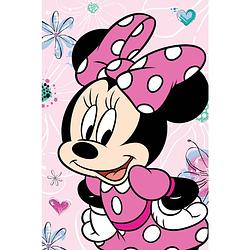 Foto van Disney minnie mouse fleeceplaid bloemen - 110 x 140 cm - polyester