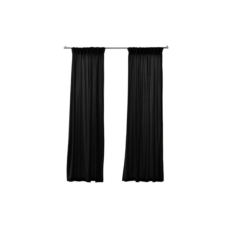 Foto van Larson - velvet gordijnen - 2.8m x 2.5m - haken - zwart