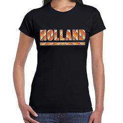 Foto van Holland / nederlands elftal supporter t-shirt zwart voor dames 2xl - feestshirts