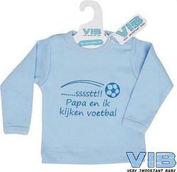 Foto van Vib t-shirt '.......sssstt! papa en ik kijken voetbal' licht