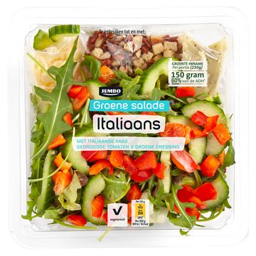 Foto van 2 voor € 6,00 | jumbo groene salade italiaans 250g aanbieding bij jumbo