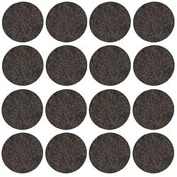 Foto van 16x zwarte meubelviltjes/antislip stickers 2,6 cm - meubelviltjes