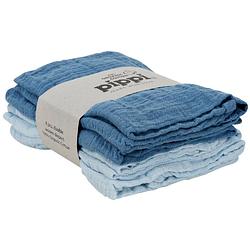 Foto van Pippi luierdoeken diapers junior 65 x 65 cm katoen blauw 4 stuks