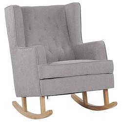 Foto van Beliani trondheim - schommelfauteuil-grijs-polyester