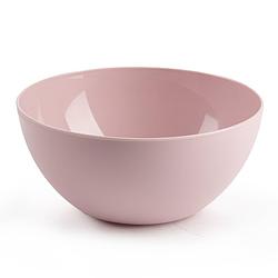 Foto van Plasticforte kommetjes/schaaltjes - dessert/ontbijt - kunststof - d17 x h8 cm - roze - kommetjes