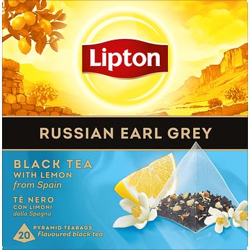 Foto van Lipton zwarte thee russian earl grey 20 stuks bij jumbo