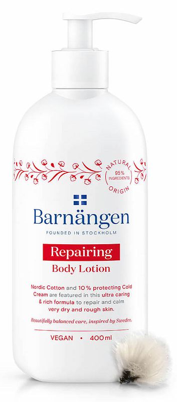 Foto van Barnangen repairing body lotion
