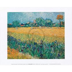 Foto van Vincent van gogh - vista di arles con irises kunstdruk 30x24cm