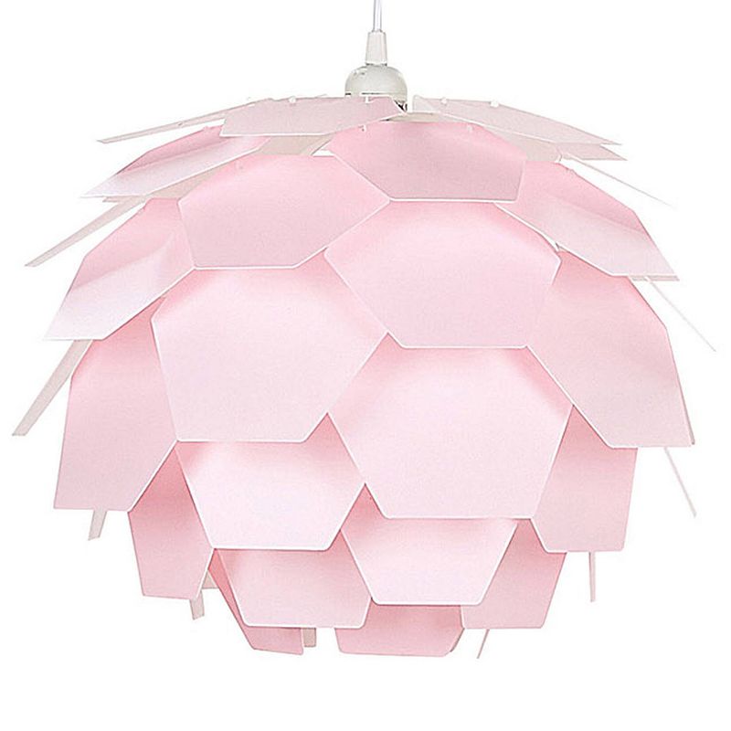 Foto van Beliani segre s - hanglamp-roze-synthetisch materiaal