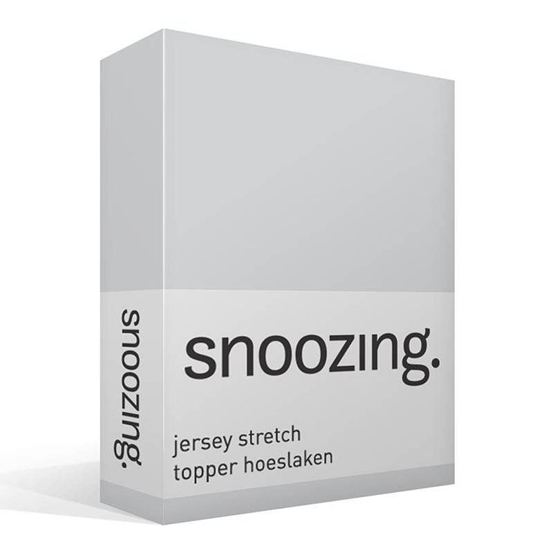 Foto van Snoozing stretch - topper - hoeslaken - 200x200/220/210 - grijs