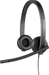 Foto van Logitech h570e over ear headset kabel computer stereo zwart ruisonderdrukking (microfoon), noise cancelling volumeregeling, microfoon uitschakelbaar (mute)