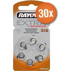 Foto van Voordeelpak rayovac gehoorapparaat batterijen - type 312 (bruin) - 30 x 6 stuks + gratis batterijtester