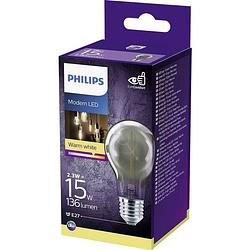 Foto van Philips lighting 75963600 led-lamp e27 peer 2.3 w = 11 w warmwit (ø x l) 6 cm x 10.6 cm 1 stuk(s)