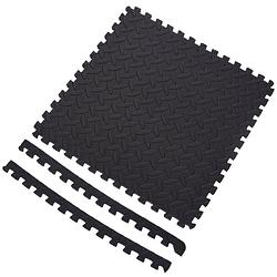 Foto van 6x foam vloermat/zwembad tegels zwart 40 x 40 cm - speelkleden