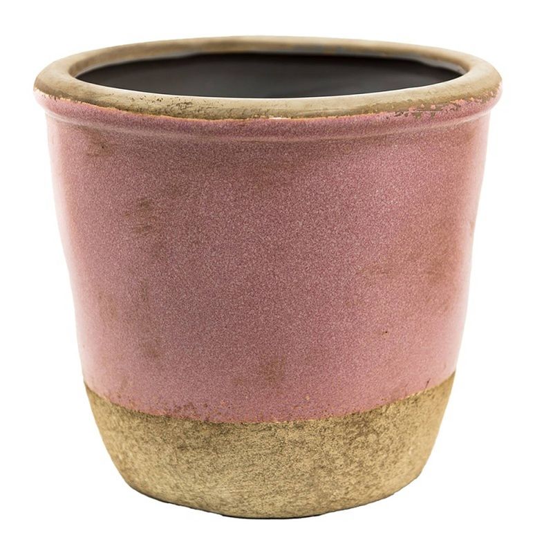 Foto van Clayre & eef roze decoratie bloempot ø 16*15 cm 6ce1380l