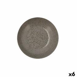 Foto van Diep bord ariane oxide keramisch grijs (ø 21 cm) (6 stuks)