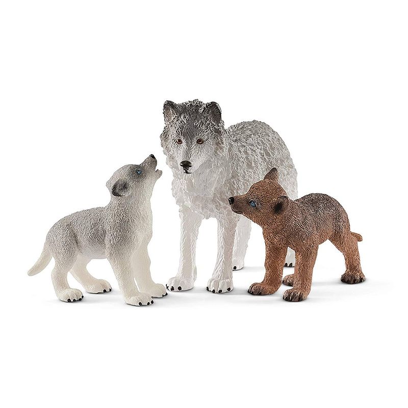 Foto van Schleich safari - wolvin met wolvenwelpen 42472