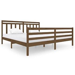 Foto van Vidaxl bedframe massief hout honingbruin 200x200 cm