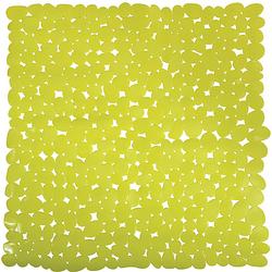 Foto van Msv douche/bad anti-slip mat - badkamer - pvc - limegroen - 54 x 54 cm - badmatjes