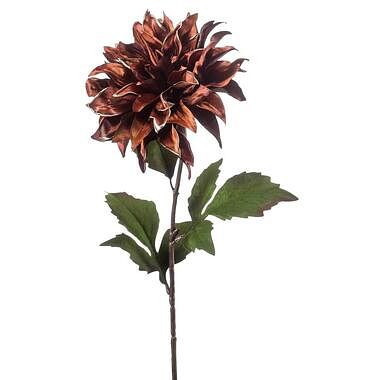 Foto van Kunstbloem dahlia - bruin - 65 cm - leen bakker