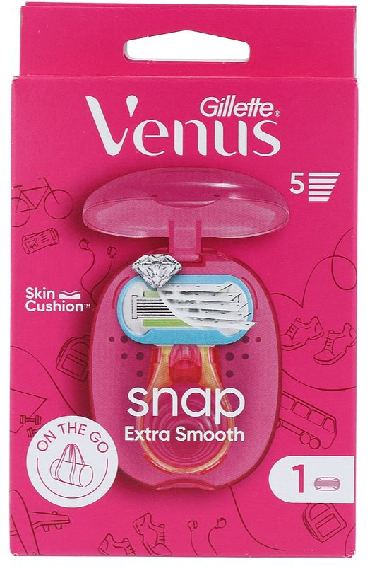 Foto van Gillette venus snap smooth extra 1 mini-handvat met 1 navulmesje