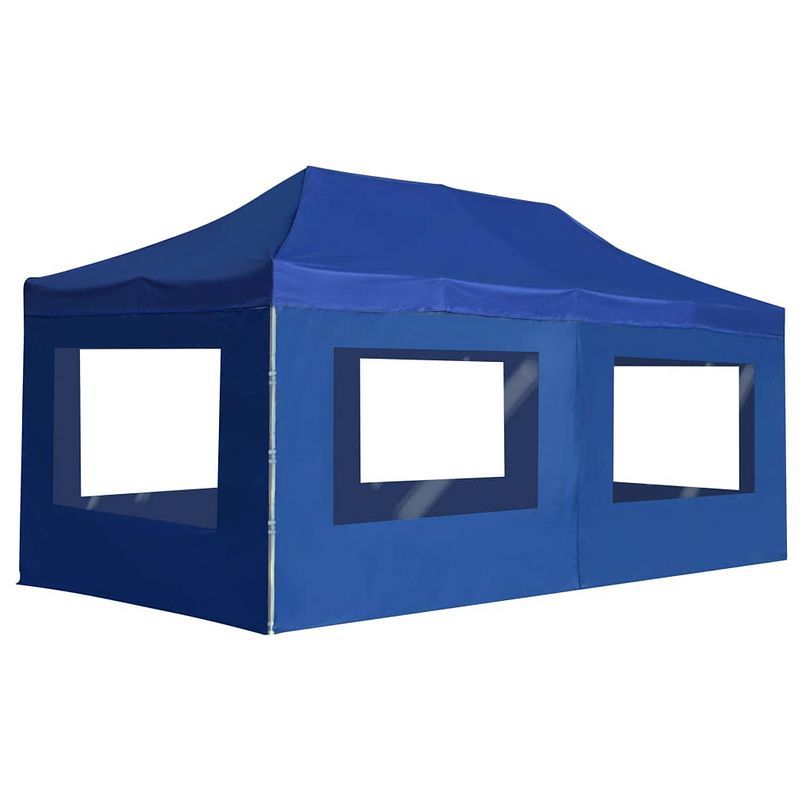 Foto van Vidaxl partytent inklapbaar met wanden 6x3 m aluminium blauw