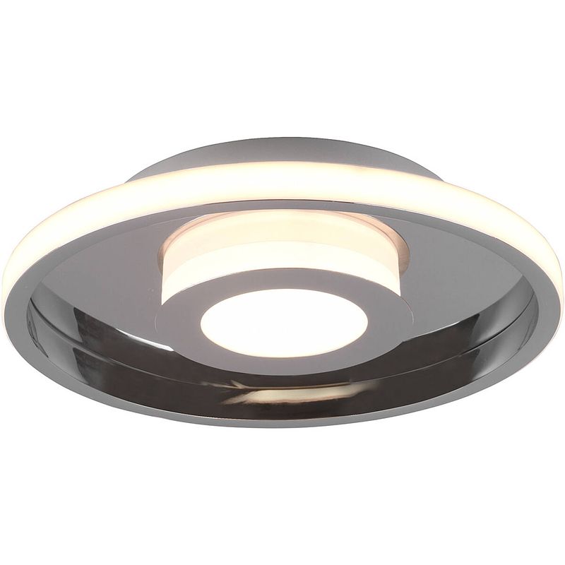 Foto van Led plafondlamp - badkamerlamp - trion asmaya - opbouw rond 28w - spatwaterdicht ip44 - dimbaar - warm wit 3000k - mat