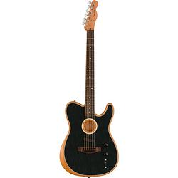 Foto van Fender acoustasonic player telecaster brushed black met gigbag
