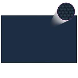 Foto van Vidaxl zwembadfolie solar drijvend 800x500 cm pe zwart en blauw