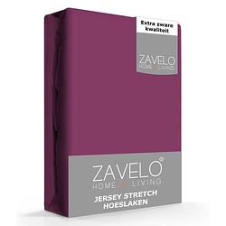 Foto van Zavelo® jersey hoeslaken paars-2-persoons (140x200 cm)