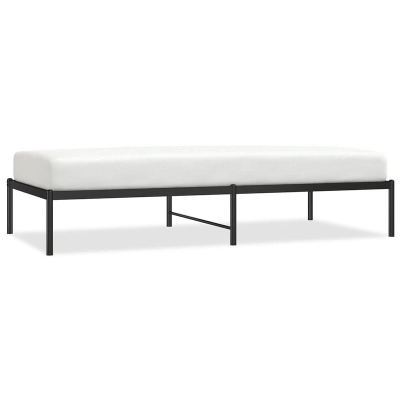 Foto van The living store bedframe klassiek - metalen frame - 196x95x31 cm - zwart