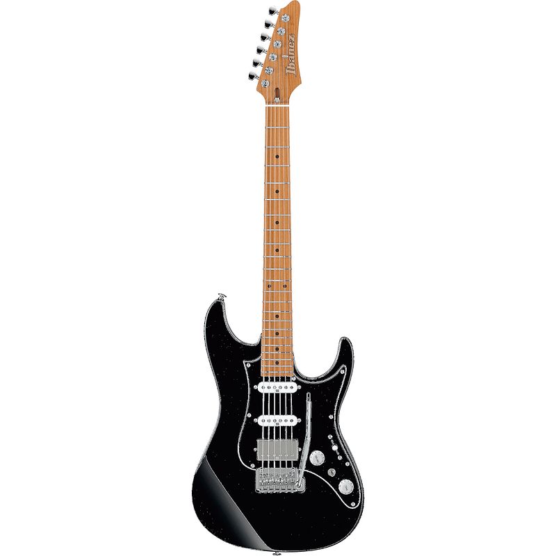 Foto van Ibanez prestige az2204b-bk black elektrische gitaar