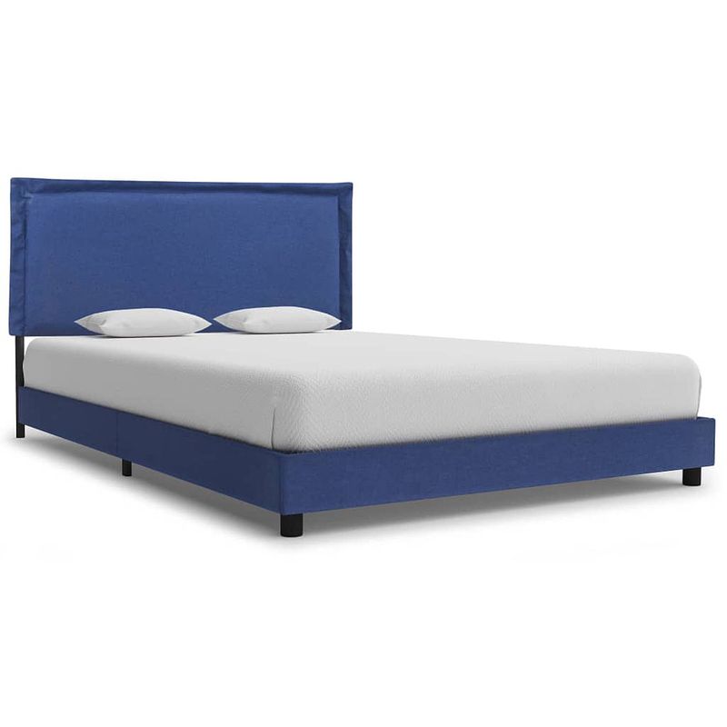 Foto van Vidaxl bedframe stof blauw 140x200 cm