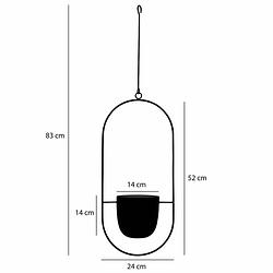 Foto van Mica decorations plantenpot - ijzer - industrieel zwart - l34 x w14 x h83 cm - plantenpotten