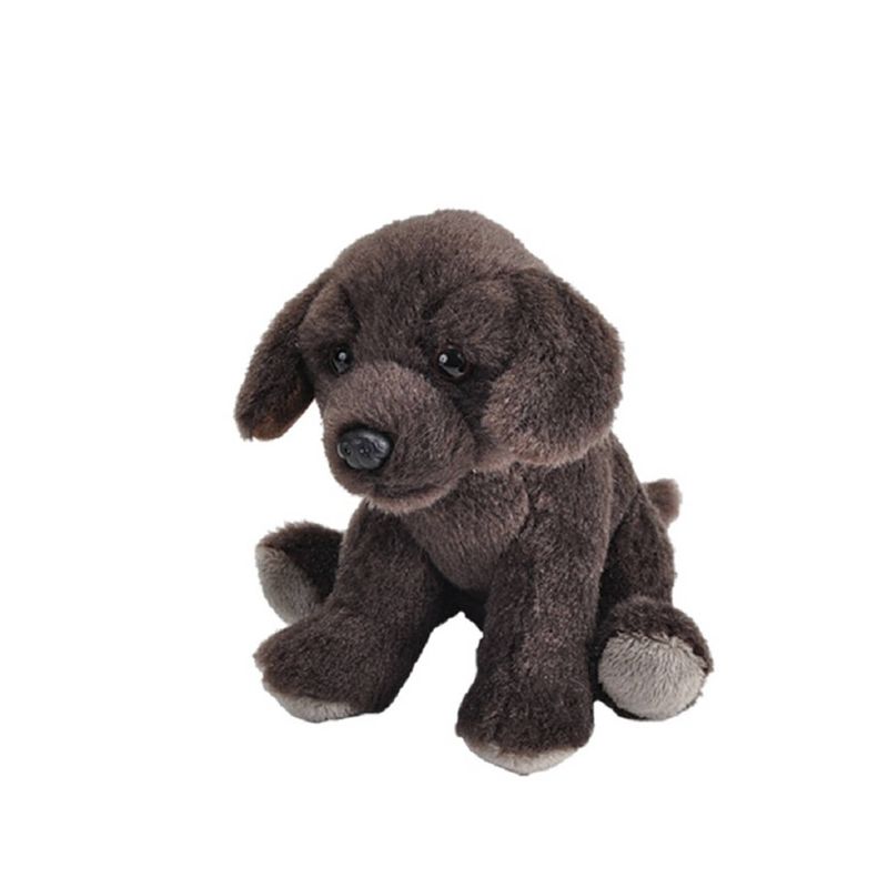 Foto van Pluche knuffel bruine labrador hond van 13 cm - knuffel huisdieren