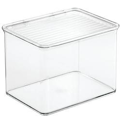 Foto van Idesign - opbergbox met deksel, 17.2 x 14.2 x 12.7 cm, stapelbaar, kunststof, transparant - idesign kitchen binz