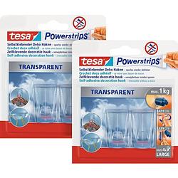 Foto van Tesa powerstrips® powerstrips ® deco haken large transparant