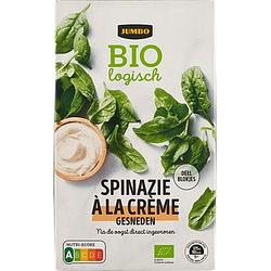 Foto van Jumbo biologisch spinazie a la creme gesneden 450g