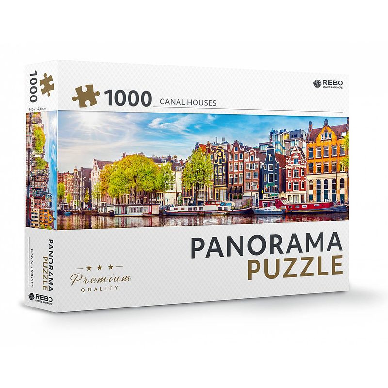 Foto van Rebo productions legpuzzel canal houses panorama 1000 stukjes