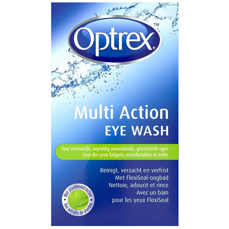 Foto van Optrex fresh eyes oogdouche 100ml